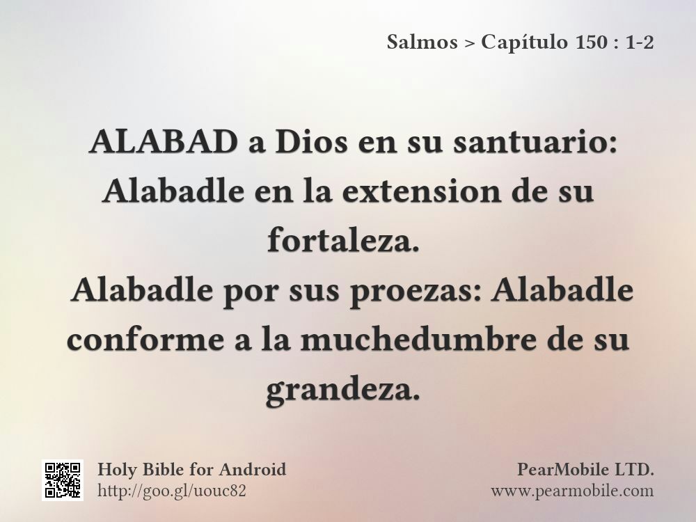 Salmos, Capítulo 150:1-2